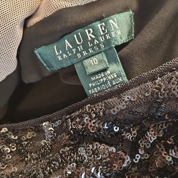 Ralph Lauren Elegant Black Sequin Dress - Picture 7 of 7